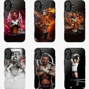 6 Styles WWE Cm Punk Logo Phone Case, Durable and Stylish, Perfect Gift for Wrestling Fans, Phone tough case for iPhone 17 16 15 14 13 12 11 & Samsung S25 24 23 22 21, Trending 25  Y H