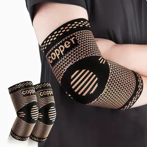1 Pc Copper Infused Elbow Brace - Breathable Compression Support Sleeve for Tennis, Golf, Weightlifting & Daily Activity Support