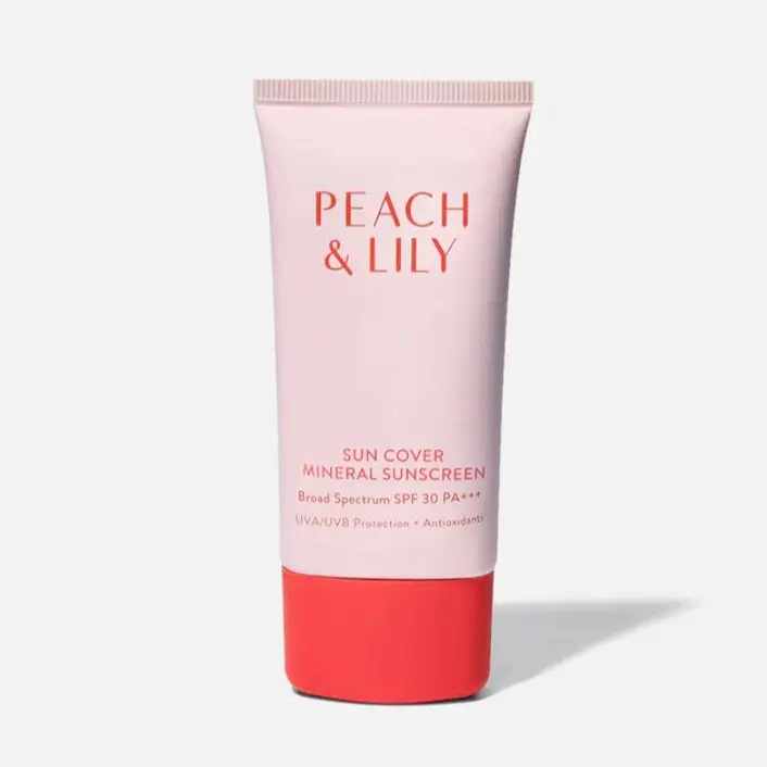Peach & Lily Sun Cover Mineral Sunscreen SPF 30 PA+++, 100% Non-Nano Zinc Oxide Broad Spectrum Tinted Face Sunscreen for Sensitive Skin, Fragrance Free, Korean Skincare, 1.7 fl oz