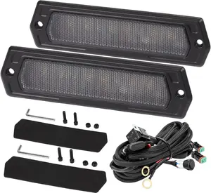 YCHOW-TECH Flush Mount LED Pods 2PCS 7 Inch 120W CREE LED Diffusion Beam Backup Reverse Light Offroad Driving Lights LED Bumper Light Bars with Wiring Harness Kit for Truck Pickup ATV UTV SUV