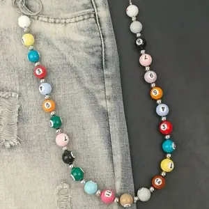 Multicolor Billard Ball Chain for Pants Y2K - Streetwear Accessories, 2026 Fashion, Unisex