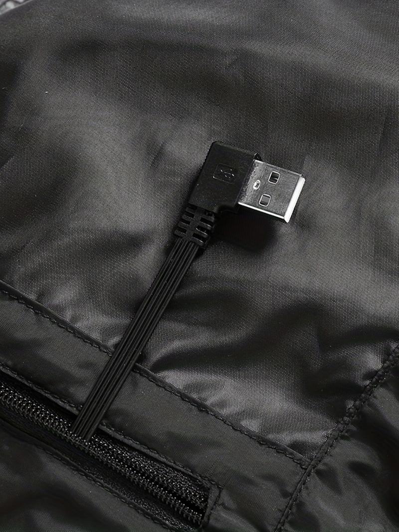 Men's Lightweight Heated Jacket - USB Powered, Quilted Winter Coat with Adjustable Temperature Control, Zip-Up Hood Design, Long Sleeve, Outdoor Insulation (Batteries Not Included), Winter Jacket Men's Lightweight Heated Jacket - USB Powered, Quilted Winter Coat with Adjustable Temperature Control, Zip-Up Hood Design, Long Sleeve, Outdoor Insulation (Batteries Not Included), Winter Jacket