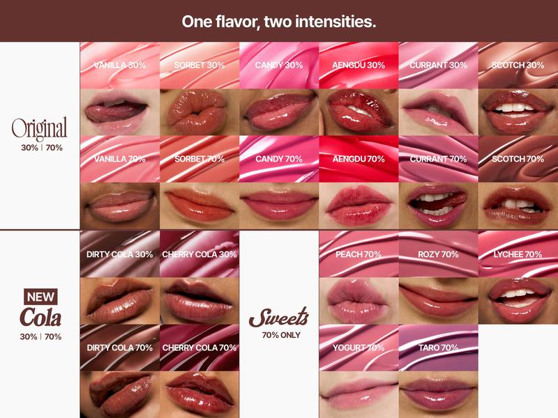 [TikTok Shop Exclusive] fwee Voluming Gloss Cola Duo — Cherry Cola & Dirty Cola (30% / 70% Pigment Options) | Hydrating, Non-sticky, Line Smoothing | Stocking stuffers, Gift
