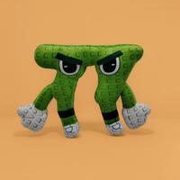 Green plush toy No. 77, 23 cm