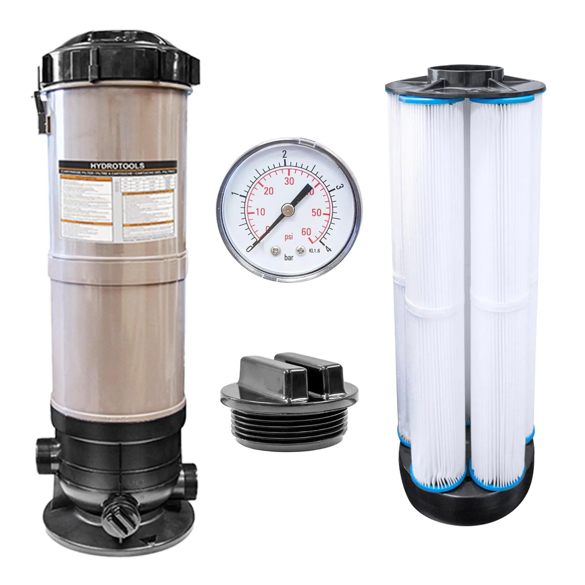 Swimline Hydrotools 40 SF Cartridge Pool Filter Tanks and Elements for Pools