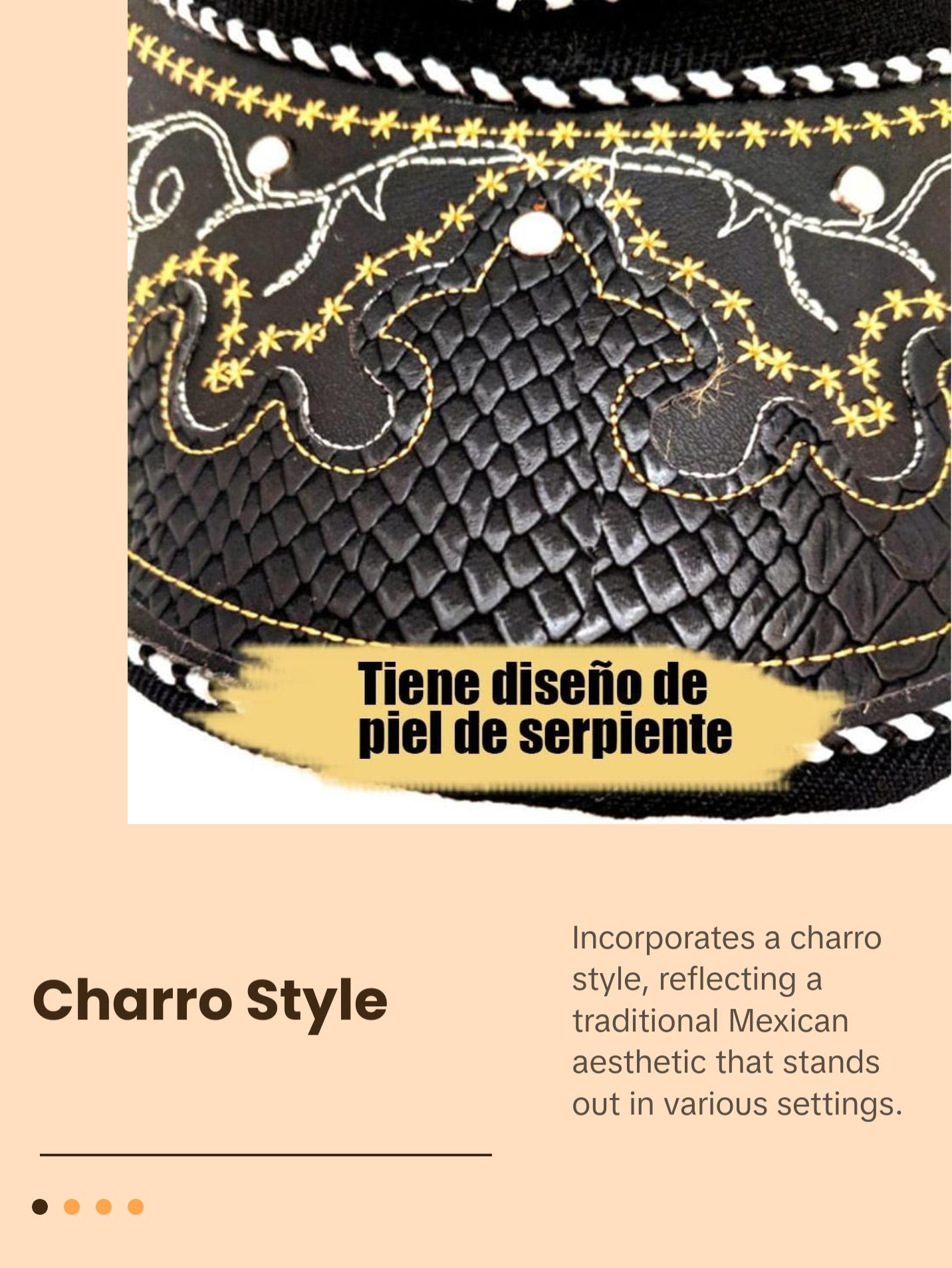 Gorra de Oaxaca para hombre y mujer, 100% Poliéster, Ajustable, Diseño de piel de serpiente