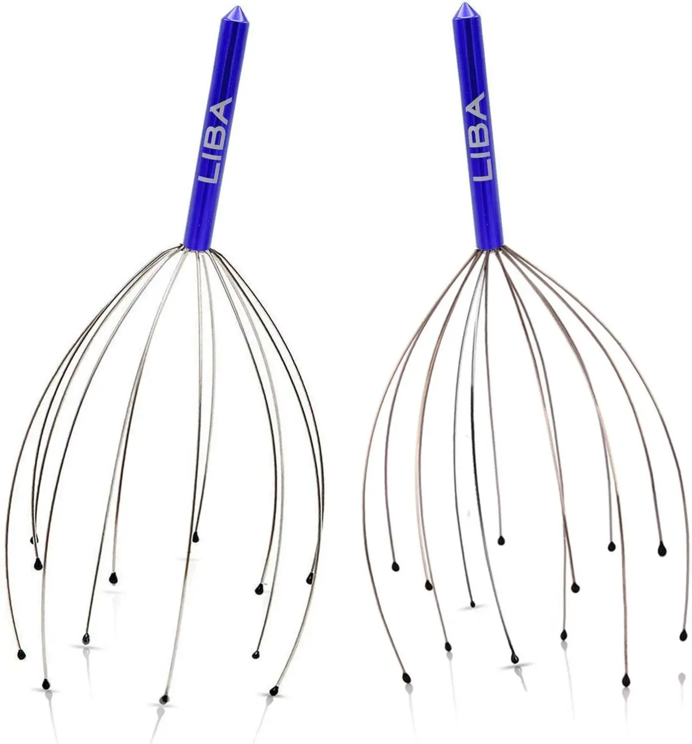 Scalp Massager Tool (2-Pack) for a Rejuvenating Head Hair Scratcher Massage No Painful Scratches, Tangling, or Hair Pulling Wires w/Gentle Rubber