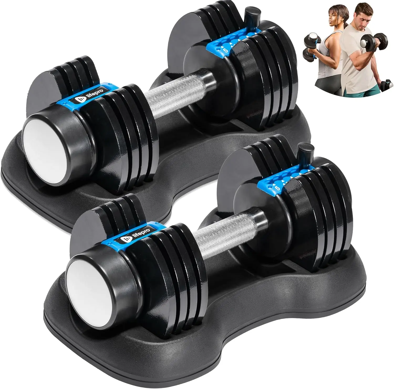 Adjustable 25lb Dumbells - Home Gym Training adjustable dumbbells