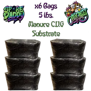 Ms. Cow Patty's Manure Based Sterilized Substrate | 6 pack