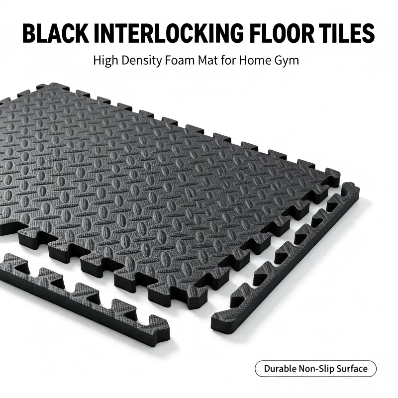 High-Density Interlocking Foam Floor Tiles - Non-Slip, Waterproof, Customizable, Detachable Puzzle Mats with Easy DIY Assembly, Shock-Absorbent Sound-Dampening Workout Flooring for Home Gym, Kids Playroom