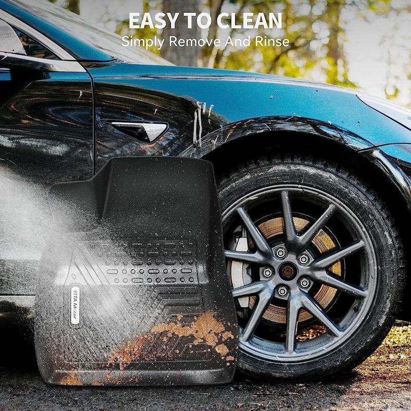 YITAMOTOR Floor Mats Compatible with Highlander, Custom Fit Floor Liners for 2014-2019 Toyota Highlander, 1st & 2nd Row All Weather Protection, Black Truck Accessories Automotive