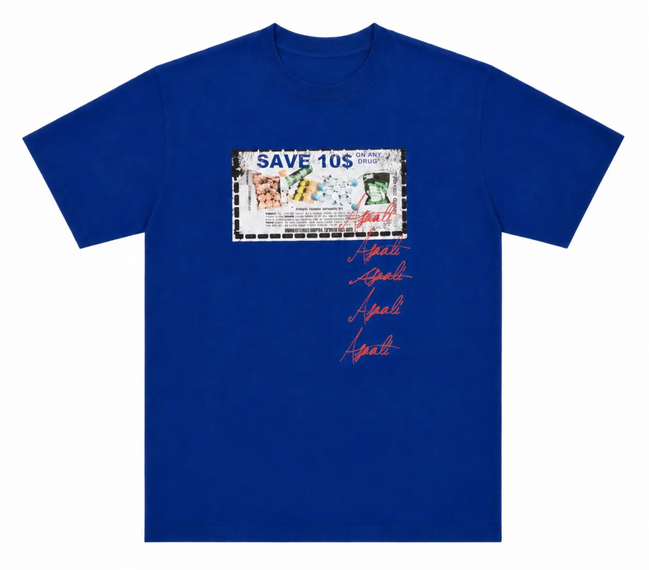 Vintage ASaali Pharmacy Coupon Graphic T-Shirt, Retro Drugstore Ad Tee, Urban Collage Streetwear Shirt, Statement Graphic Gift