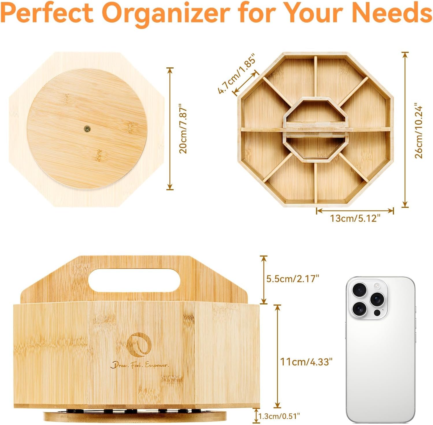 Ohuhu Bamboo Marker Organizer/Rotating Marker Organizer: Desktop Storage Hold 126/162/224 Markers for Honolulu Oahu Series of Ohuhu Markers, Pens Pencils Stationary Organizer Holder with 8/18/32 Compartments - Organizer Series of Ohuhu Ohuhu Bamboo Marker Organizer/Rotating Marker Organizer: Desktop Storage Hold 126/162/224 Markers for Honolulu Oahu Series of Ohuhu Markers, Pens Pencils Stationary Organizer Holder with 8/18/32 Compartments - Organizer Series of Ohuhu