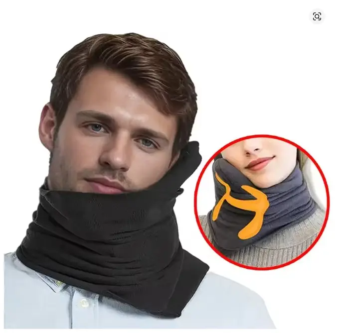 Ergonomic Neck Rest Cushion - Breathable Cervical Pillow with Portable Storage Bag for Airplane, Car Use (Orthopedic Support), Cervical Neck Pillow, Travel Neck Cushion, Pillow For Neck Pain