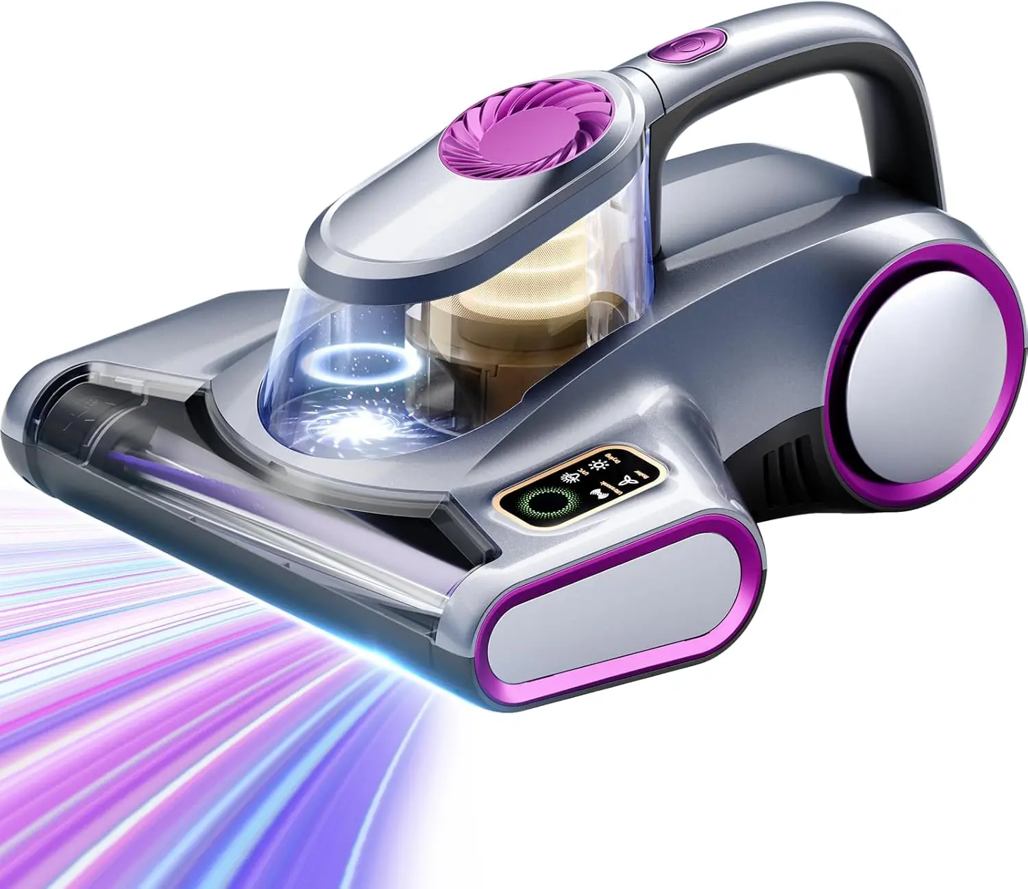 Mattress Vacuum Cleaner with 18KPa Strong Suction for Bed Sofa Couch HEPA Filter UV Light 48000 RPM Deep Tapping High Frequency Beat 140F Heat Drying Corded Handheld Bed Bug Dust Mites Cleaner for Fabric Furniture
