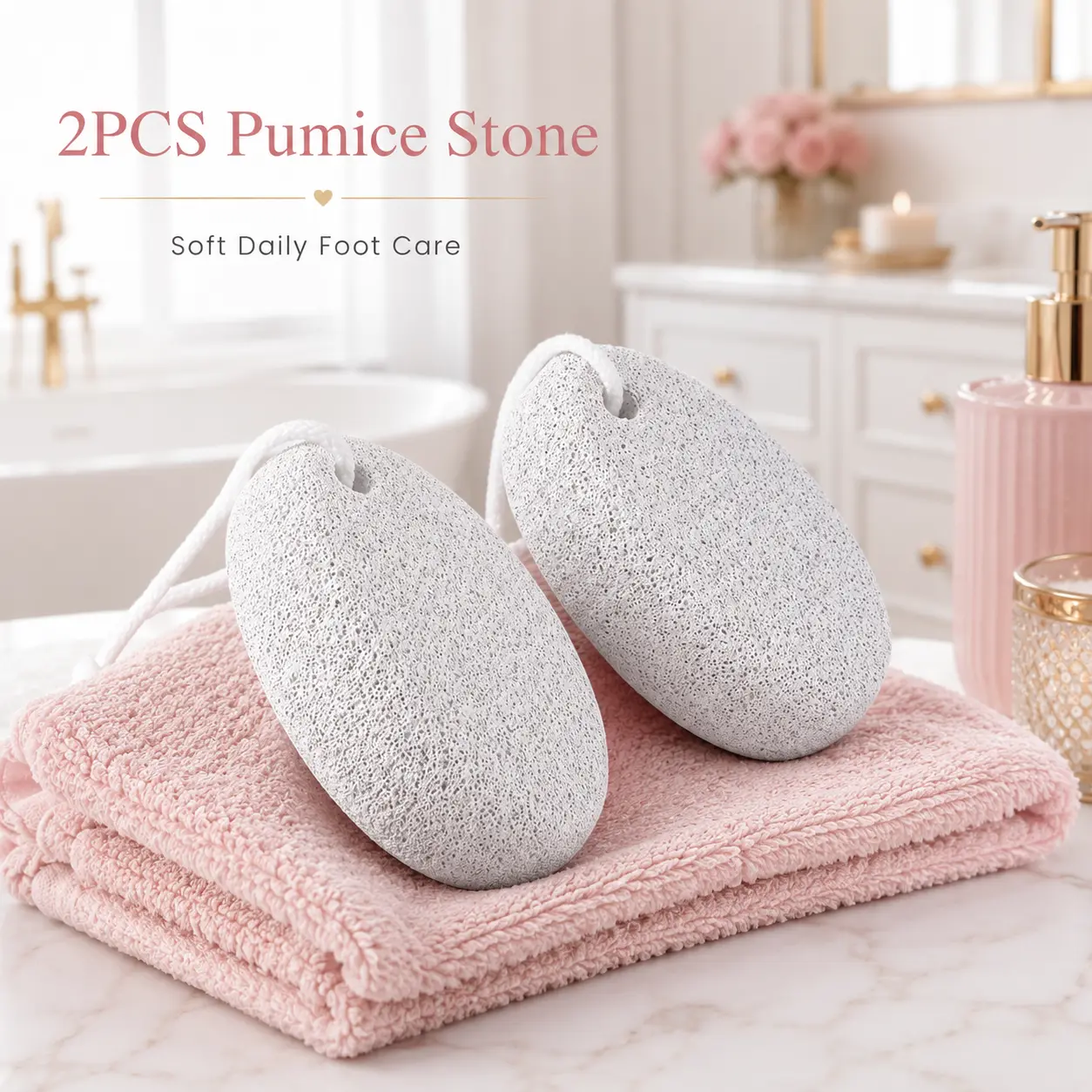 Natural Foot Pumice Stone for Feet & Hands, Body Care, Exfoliate, Daily, Nail Care, Gentle, Set, Smooth, Manicure, Remove Heel Calluses nail drill Pedicure Foot Pedicure Tool, Callus Remover For Feet, At Home Manicure