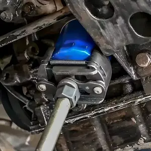 Oil Filter Wrench Adjustable Oil Filter Wrench, German U-Shaped Multi-Function, Two-Jaw Reversible Mechanism, Black Metal with Hex Socket and Adjustment Knob for Engine Maintenance