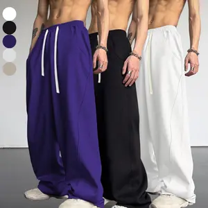 Men’s High‑Street Drapey Wide‑Leg Sweatpants for Spring/Autumn — Trendy, Versatile Casual Pants