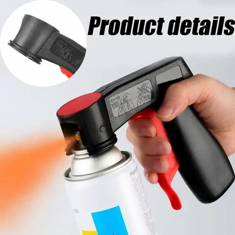 Universal Plastic Paint Spraying Tool - Full-Grip Design, Comfortable Grip, Reusable, Mess-Free, Instant Transformation, Easy Snap-On/Snap-Off Fit for Spray Paint, Adhesives