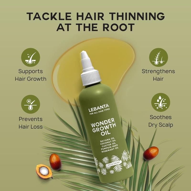 All Hair Types Growth Serum - Targets Hair Thinning at the Root, Nourishes Scalp & Reduces Breakage, 4 FL OZ Bottle