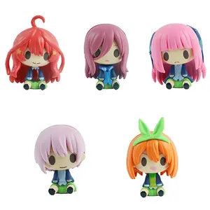 5PCS The Quintessential Quintuplets Mini Anime Figure Set 4–5cm PVC Nakano Sisters Collectible Gift