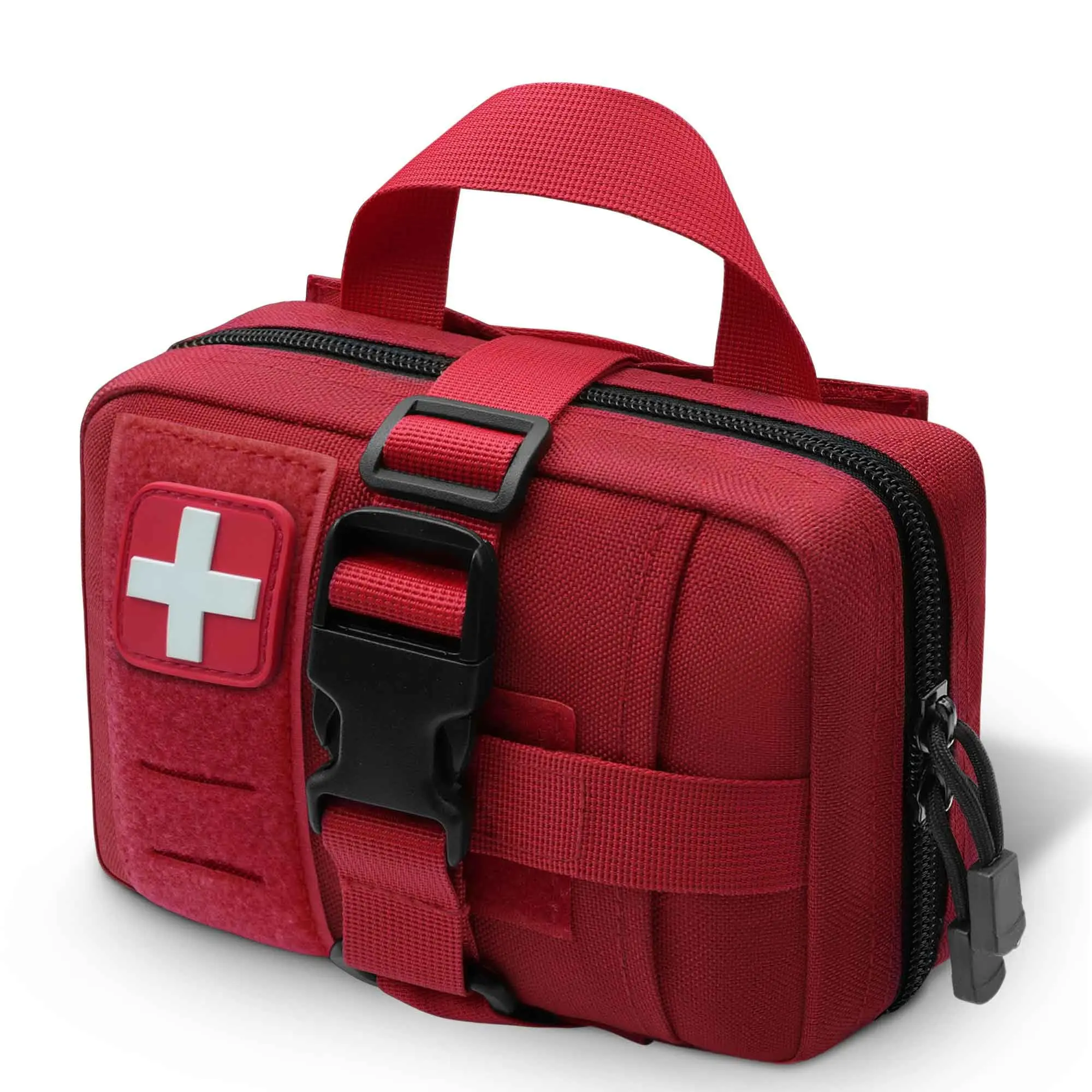 Empty Tactical IFAK First Aid Kit, Rip-Away MOLLE EMT Pouch, Portable Emergency Kit with Tactical Accessories for Camping, Hiking, Emergency Relief Bag