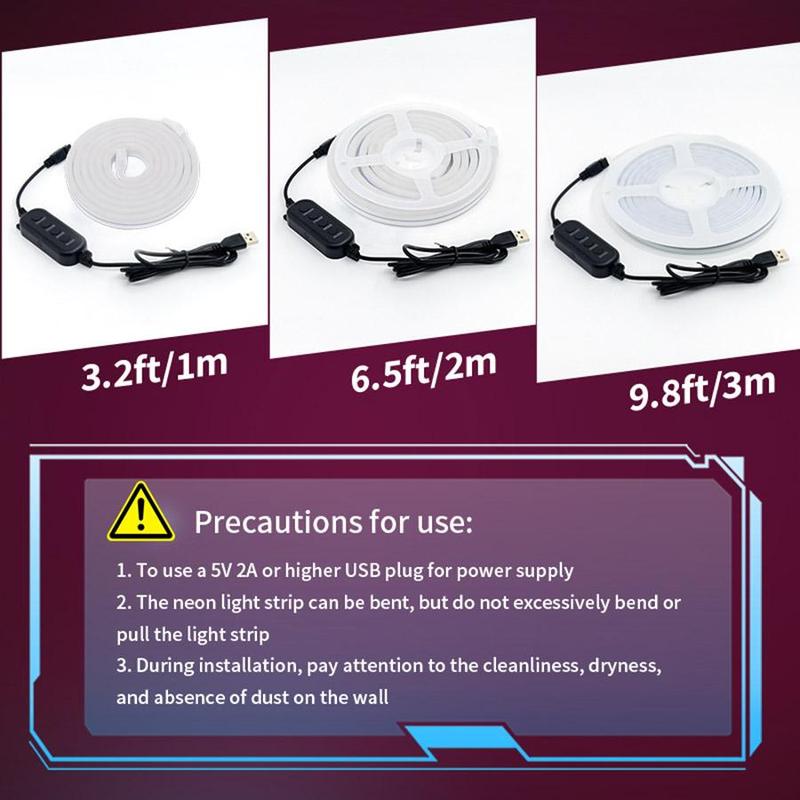 USB-Powered RGB Color-Changing LED Strip Light with App Control, Ambient Backlight for TV, Computer, Bedroom & Living Room, Decorative Neon Accent Light, Smart LED Lighting, Great Christmas Gift