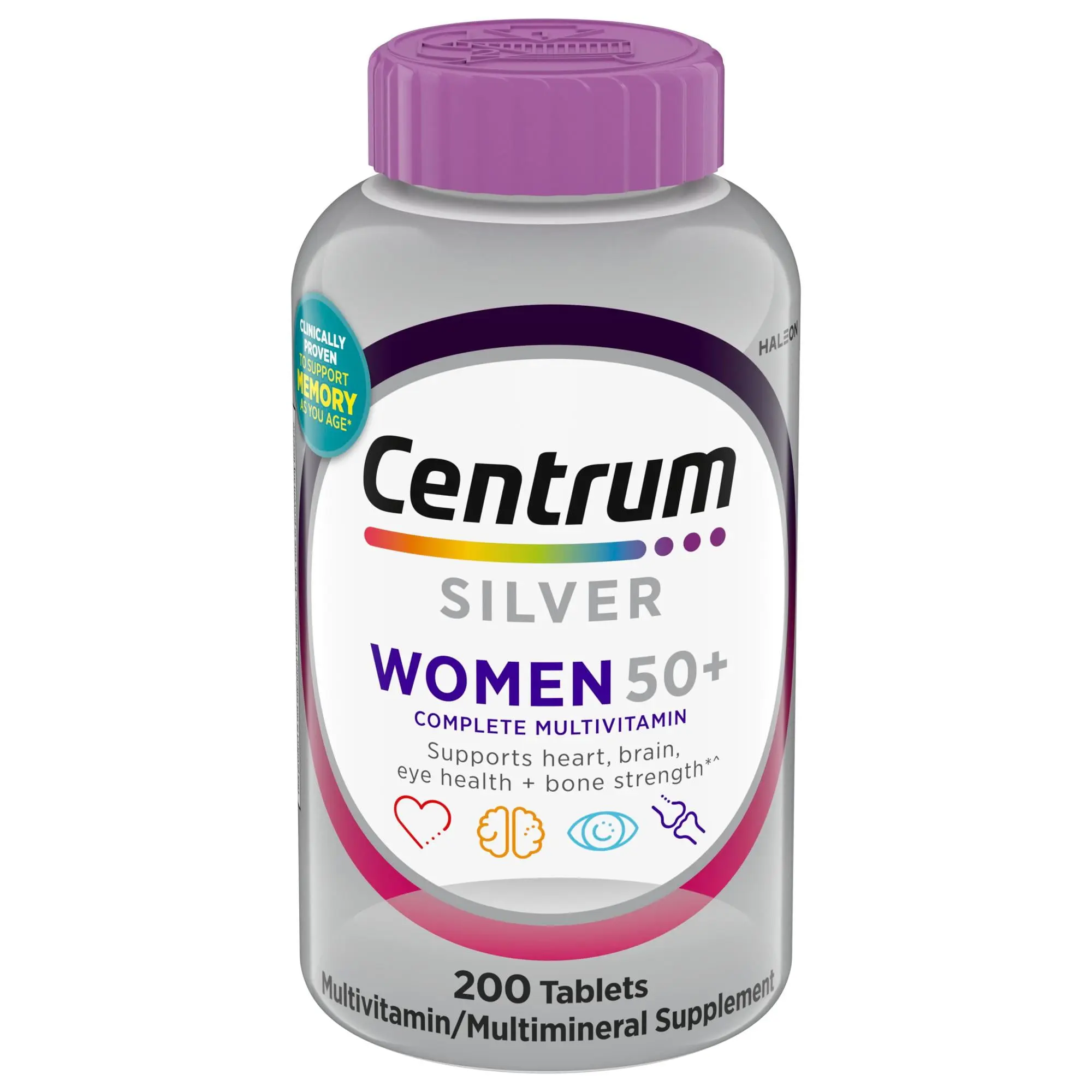 Centrum Silver Women's 50 Plus Multivitamin & Multimineral Supplement 200 Count - Supports Bone Health, Heart Health & Cognitive Function, Healthcare