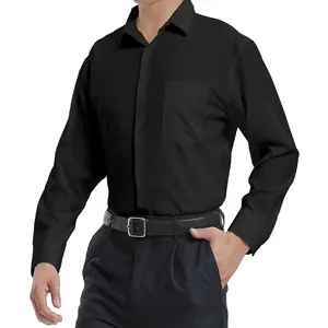 Men's French Cuff Dress Shirt Regular Fit Formal Business Button Down Shirt for Men Long Sleeve Random Cufflinks