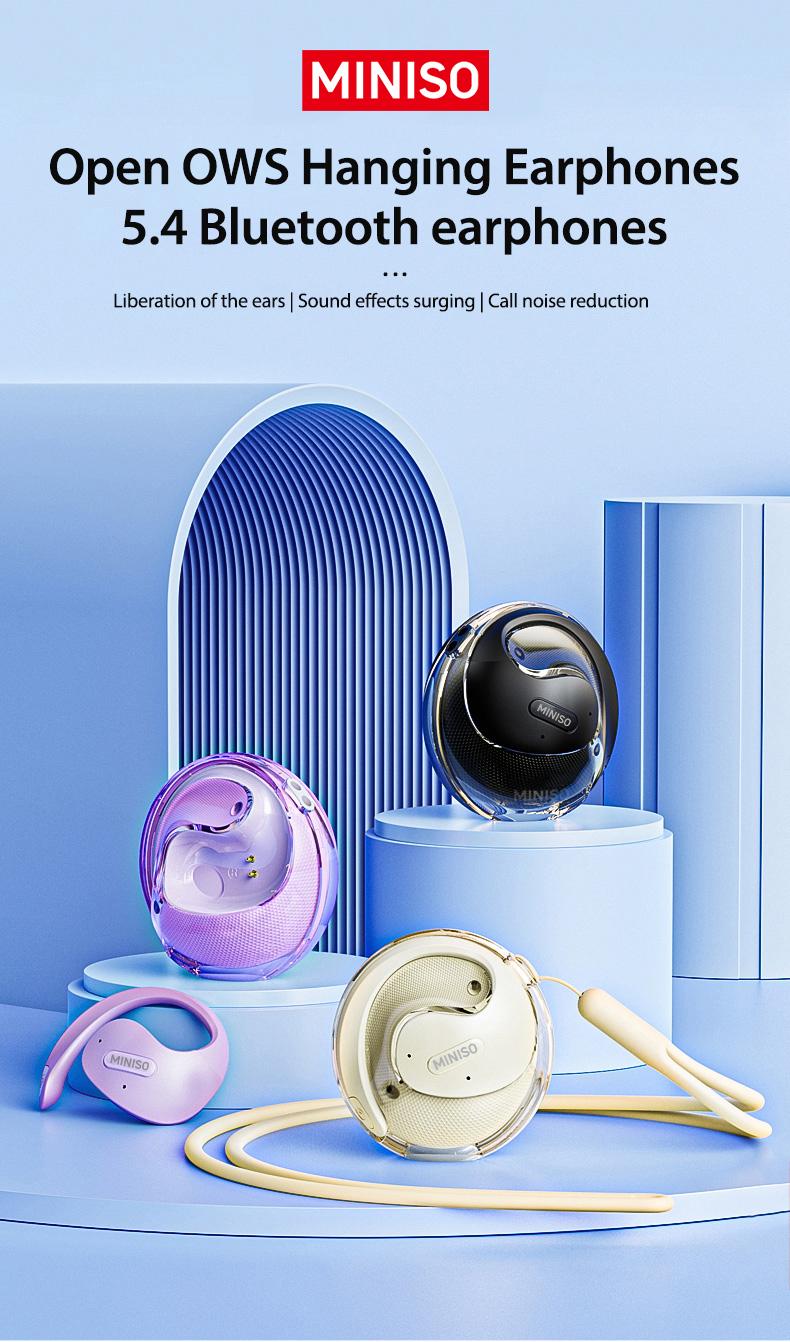 MINISO X15Pro Wireless Headphones Bluetooth 5.4 Sport Earphone Support 135 Languages HIFI Sound Quality