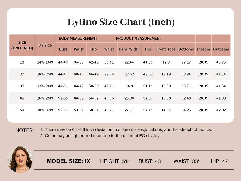 Eytino Womens Plus Size Jeans Straight Leg High Waisted Stretchy Denim Pull On Pants with Pockets(1X-5X)