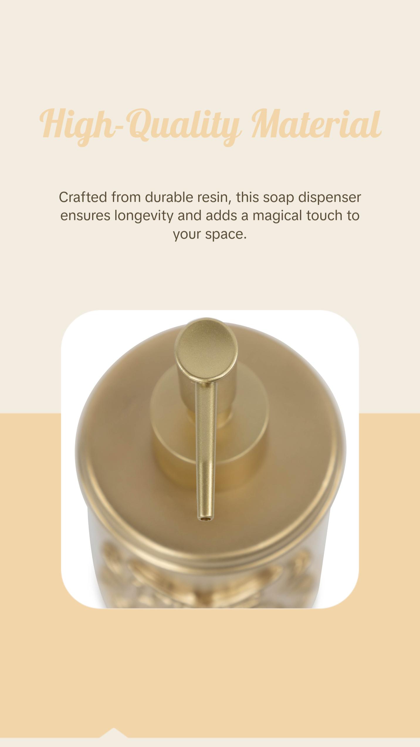 Jay Franco Harry Potter Gold Hogwarts Crest Resin Soap Dispenser Lotion Pump