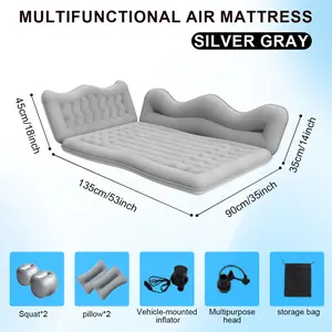 Car Inflatable Mattress with Electric Pump - Thickened SUV Rear Seat & Trunk Air Bed for Camping & Travel