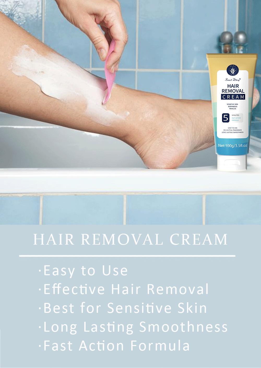 Umex Pain-Free Hair Removal Cream for Sensitive Skin, Hypoallergenic Formula – Gentle & Fast-Acting Depilatory Cream with Light Fresh Scent, Aloe Vera for Soothing Care, Suitable for Men & Women