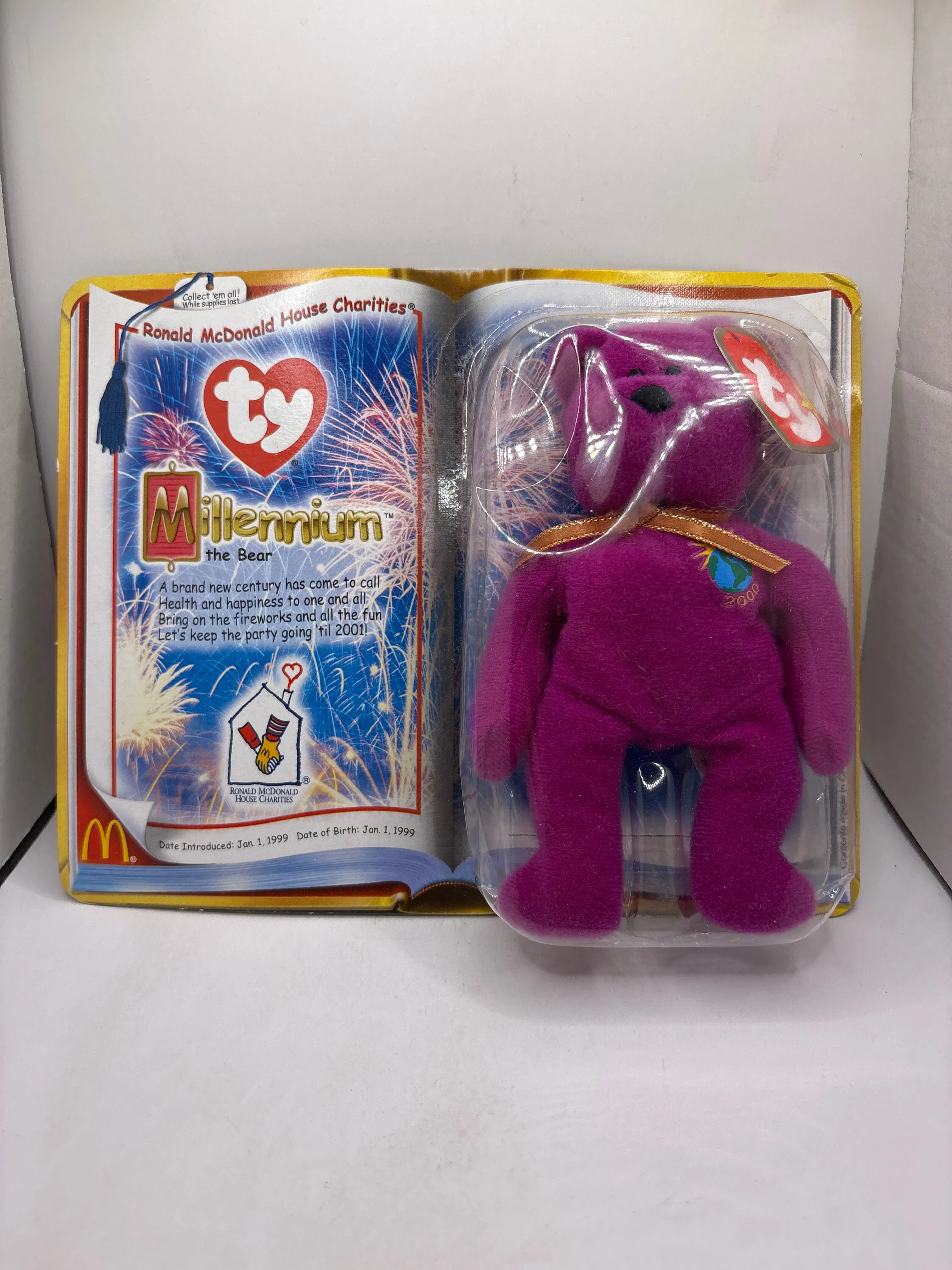 Ty Millennium The Bear purple