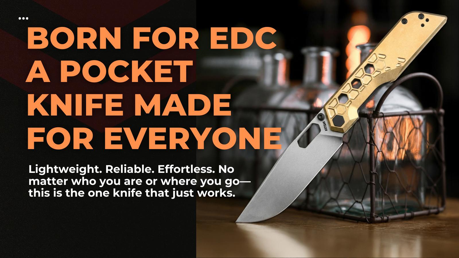 Artisan Cutlery Beest Liner Lock Front Flipper&Thumbs Hole Knife Aluminum/Brass Handle (3.65'' Stone Wash AR-RPM9 Blade)