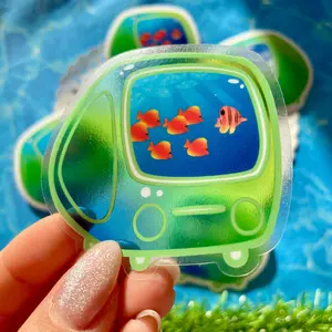 Frutiger Aero Fish Clear Sticker