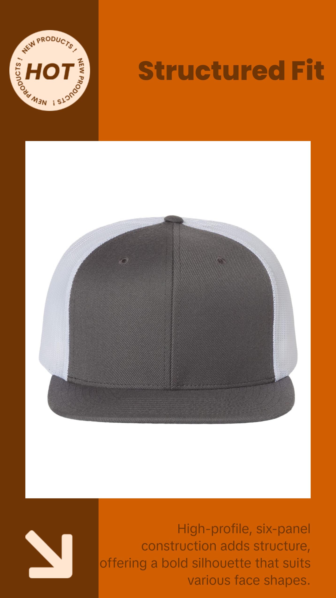 Custom Leather Patch Hat Richardson 511 Flat Bill