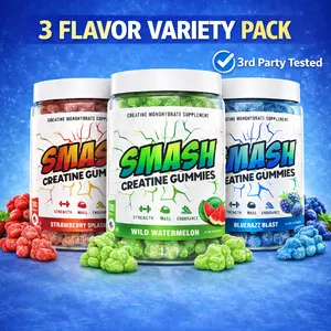 Smash Labs Creatine Gummies | Fast-Acting With 5g Creatine Monohydrate – Tasty, Chewable Performance Fuel. Optimum Brain & Body Support