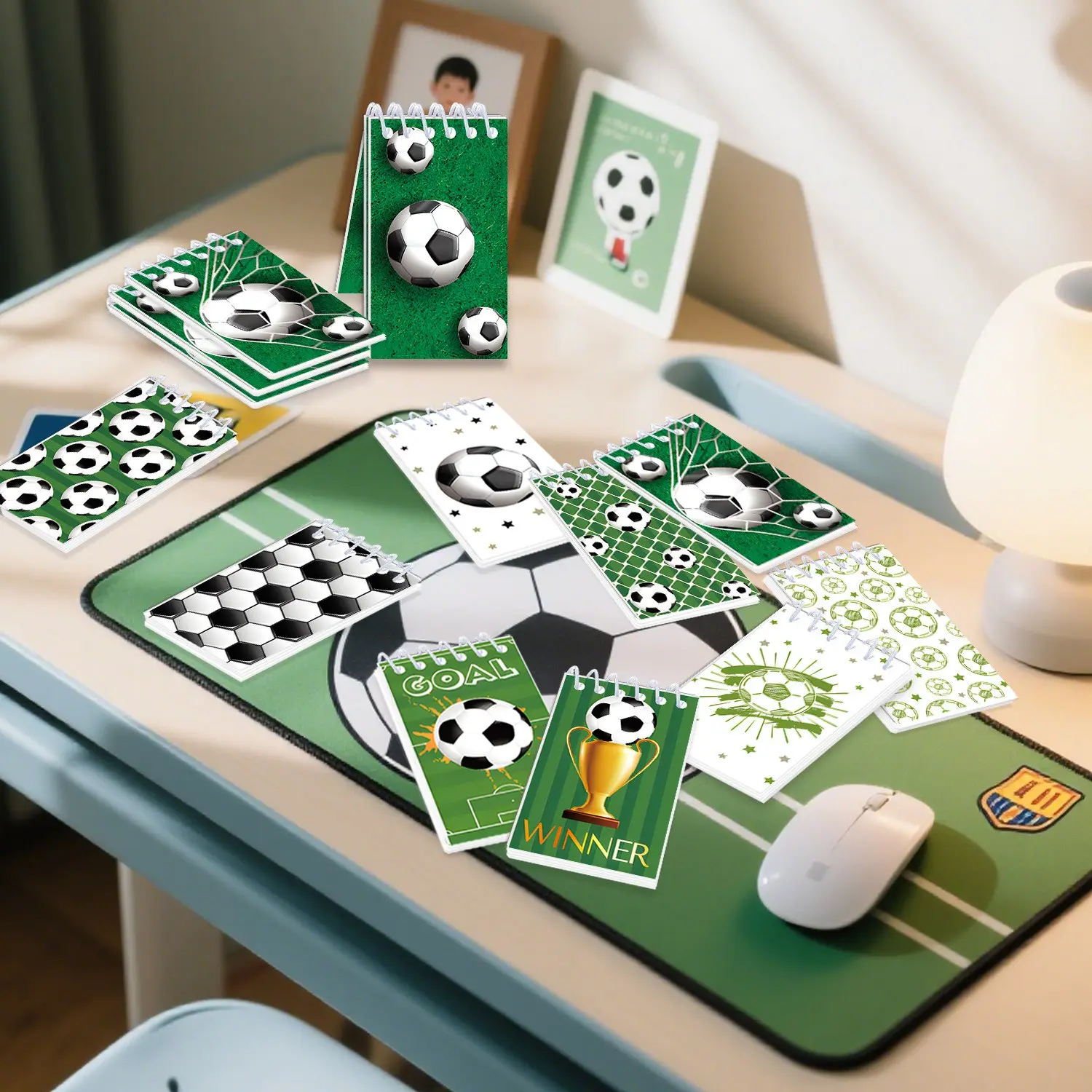 Football Theme Kids Notebook, Sports Fashion Style, Student Learning Journal, Classroom Writing Planner, Campus Gift, Birthday Party Decor
