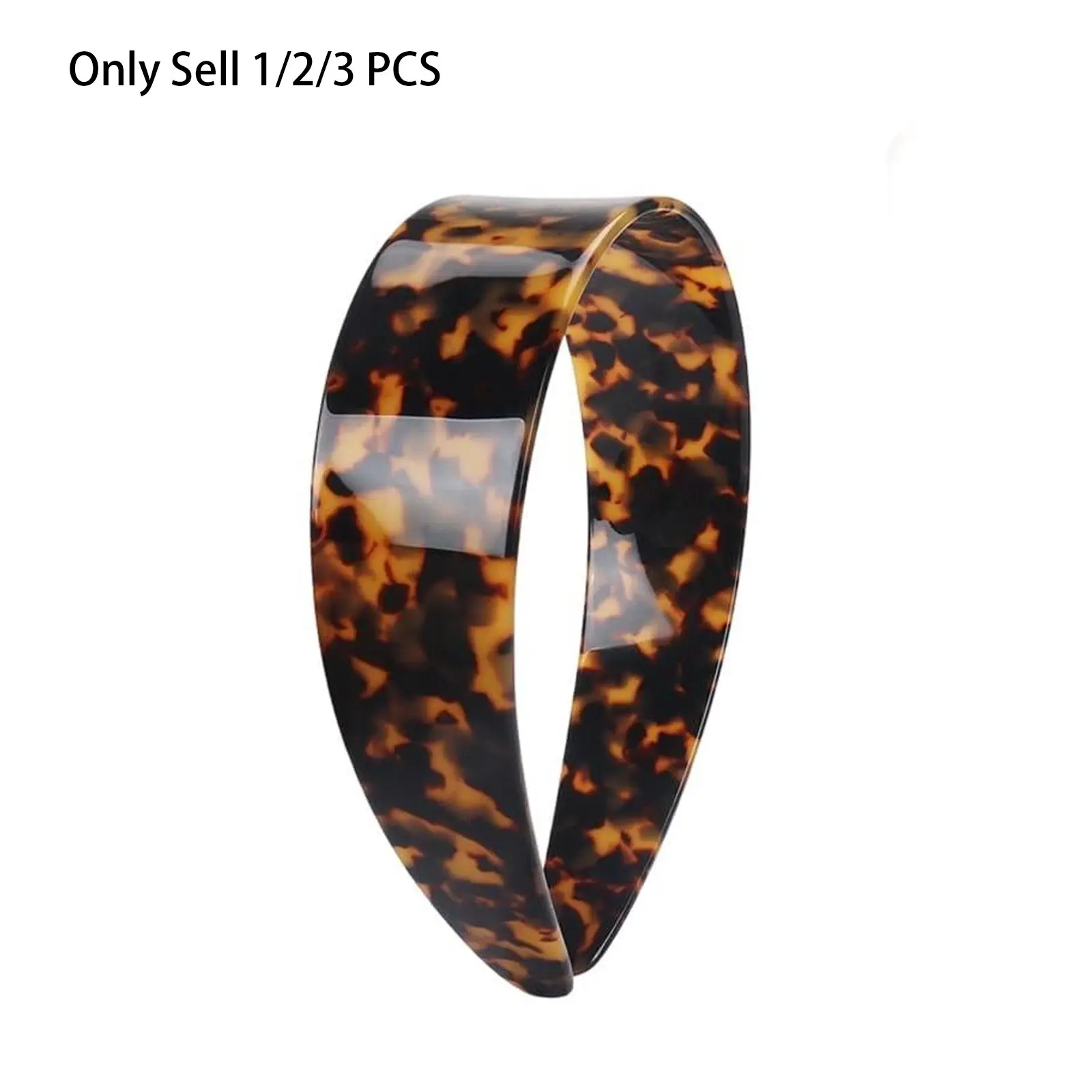 1/2/3 PCS Tortoise Shell Headband with Teeth for Women, Wide Acetate Leopard Plastic Hair Band for Women's Hair No Headache No Slip, Fashion Headbands, Hair Styling Headband, Anti Fall Hairband, Non Slip Headband