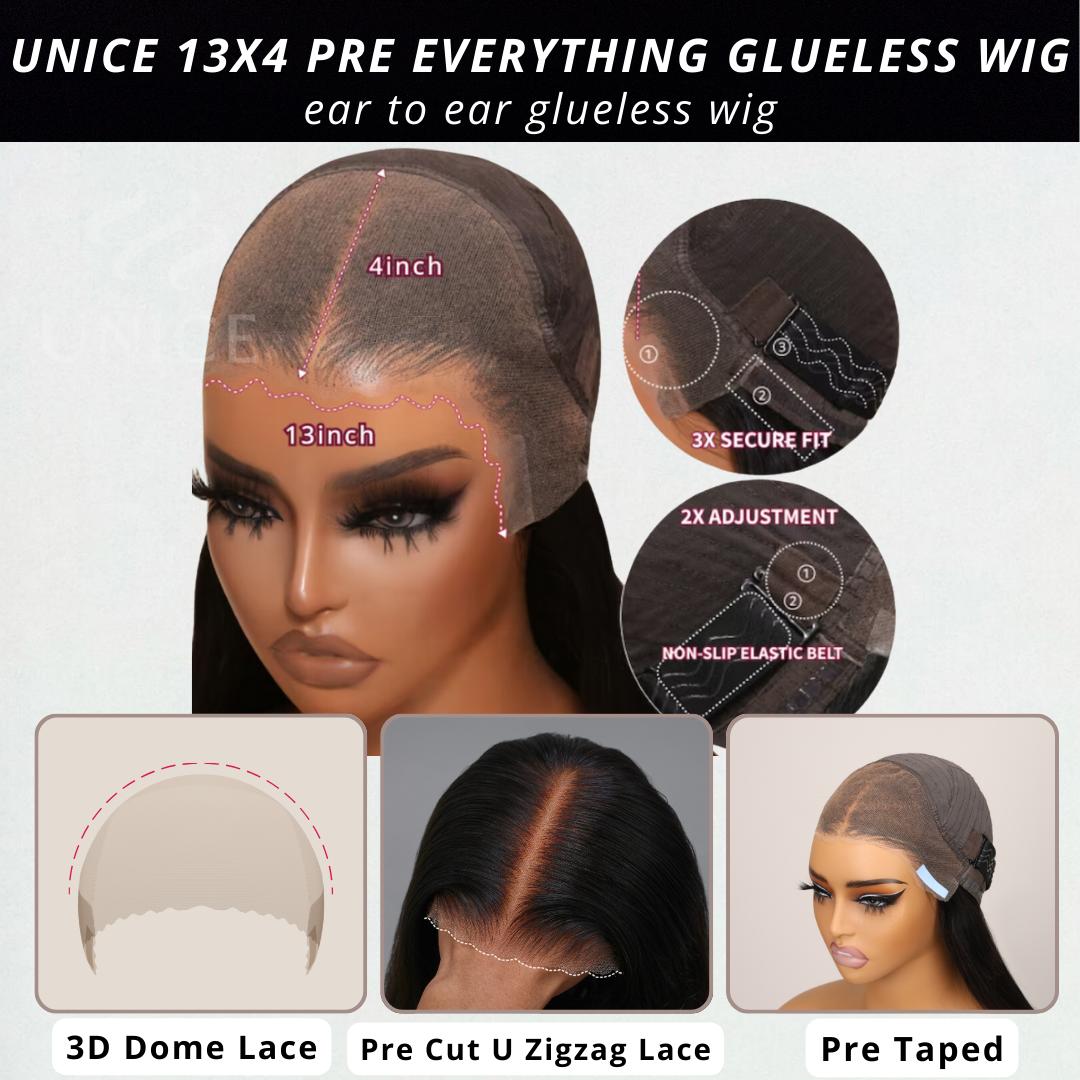 UNice Glueless Reddish Brown Body Wave Wig Byebye Slip Pre-cut 7x5 HD Lace Closure Human Hair Wigs with Bleached Knots Friendly for Beginner SpringStatements