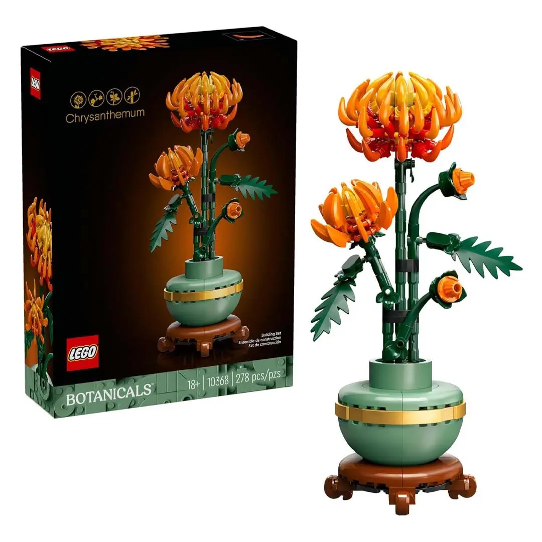 LEGO Botanicals Chrysanthemum (10368) Brick Kit, Classic Building Blocks Set for Toys & Hobbies Enthusiasts