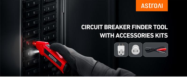 【Valentine's Day Gift】AstroAI Circuit Breaker Finder with GFCI Outlet Tester, Electrical Tester Tool for Home/Workshop Circuit Tracing, Quickly Locates Breakers with Indicators