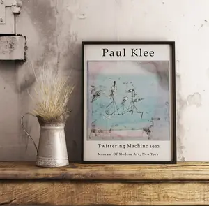 Paul Klee Exhibition Poster, Twittering Machine, Paul Klee Art , Wall Art Decor