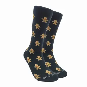Gingerbread Man Patterned Socks from the Sock Panda (Adult Large - Men's Shoe Sizes 8-12)