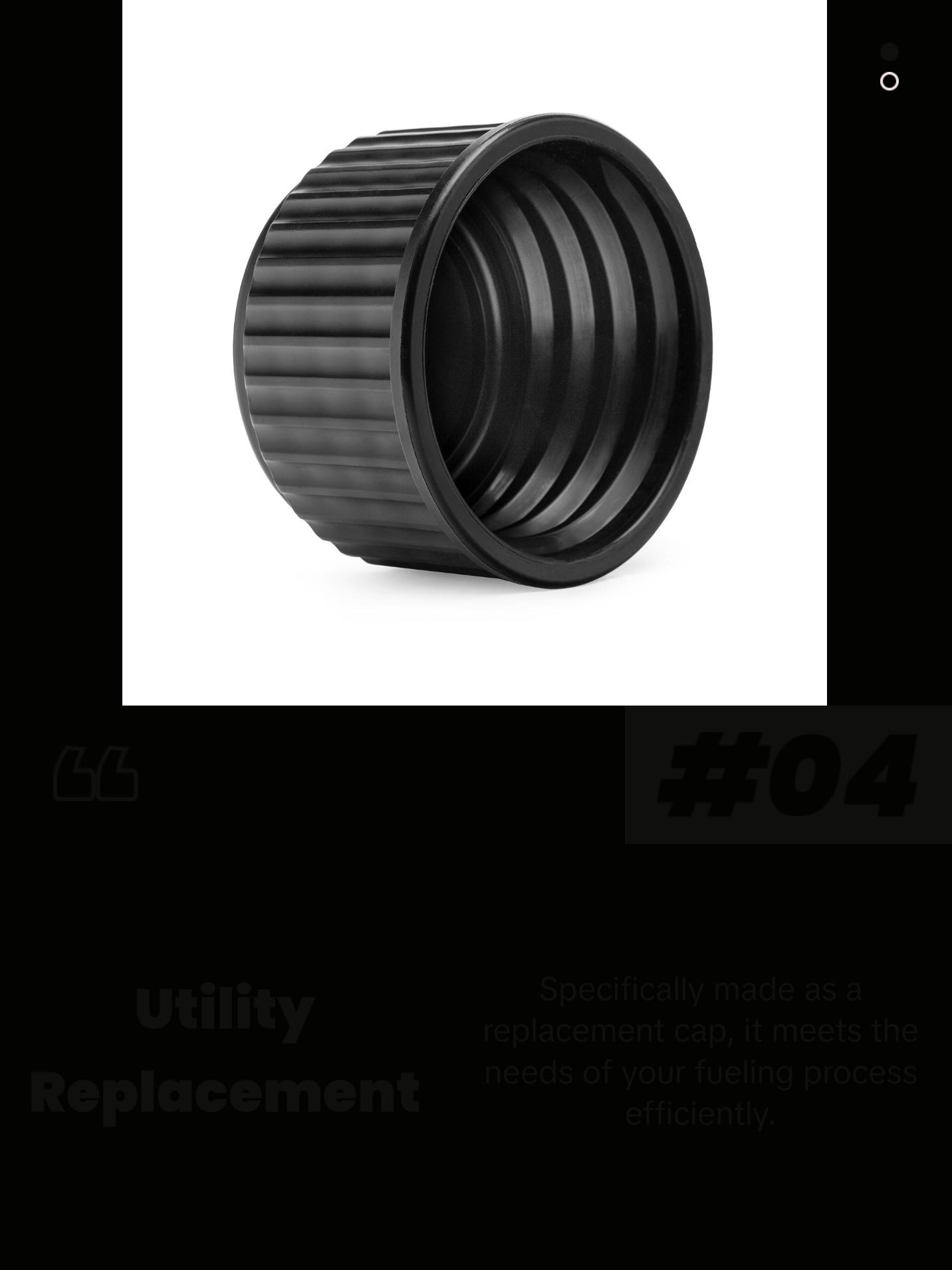 VP Racing Fuels Replacment Cap for Plastic Utility Jug Black