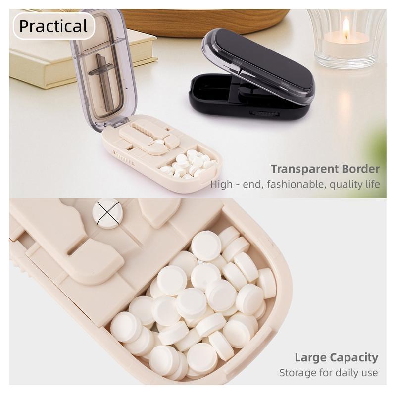 Multi-Functional Adjustable Pill Splitter Cutter with Safety Lock and Accurate Blade for Small Tiny and Hard to Split Pills -RR Multi-Functional Adjustable Pill Splitter Cutter with Safety Lock and Accurate Blade for Small Tiny and Hard to Split Pills -RR