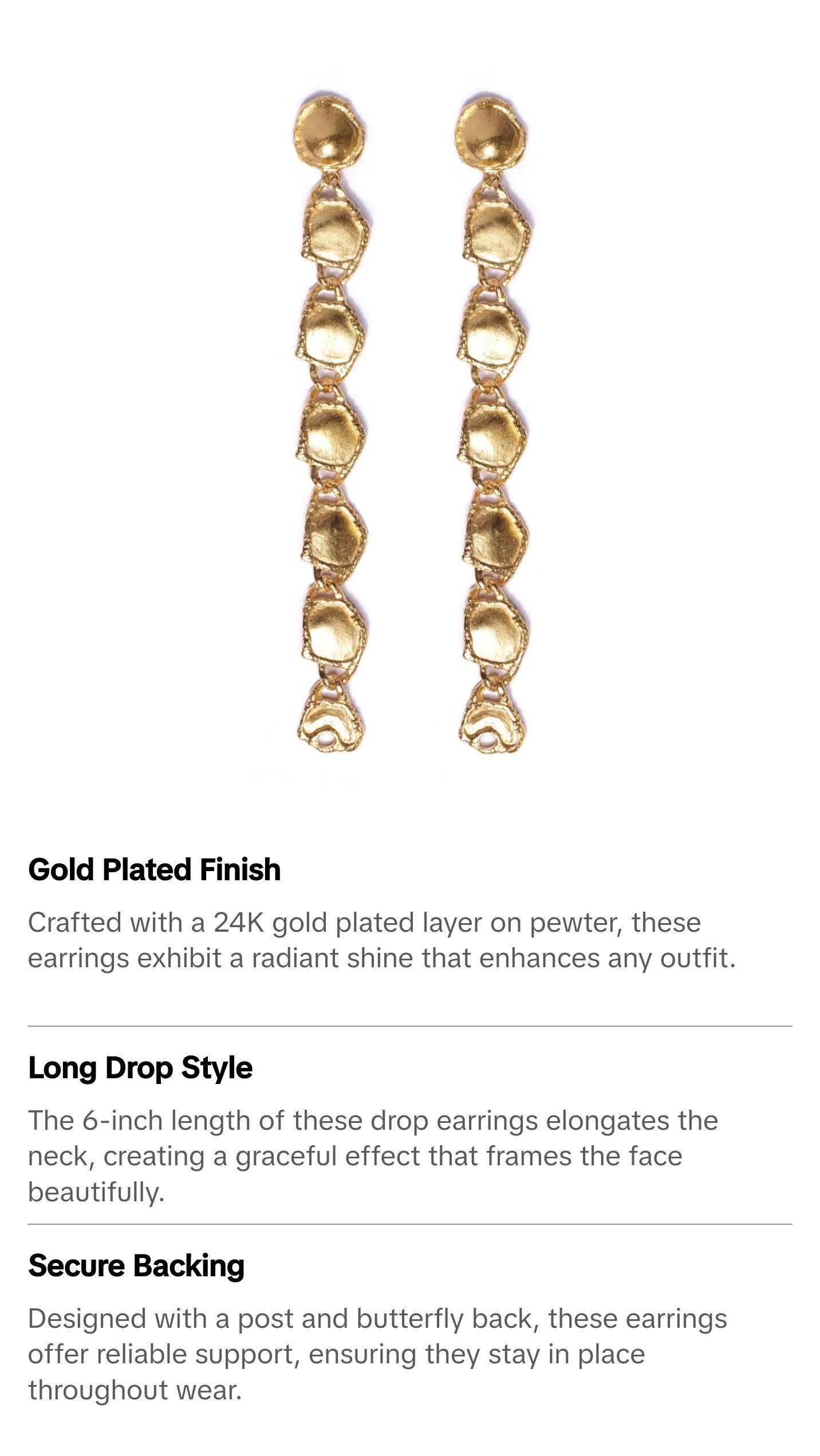 Long drop earrings