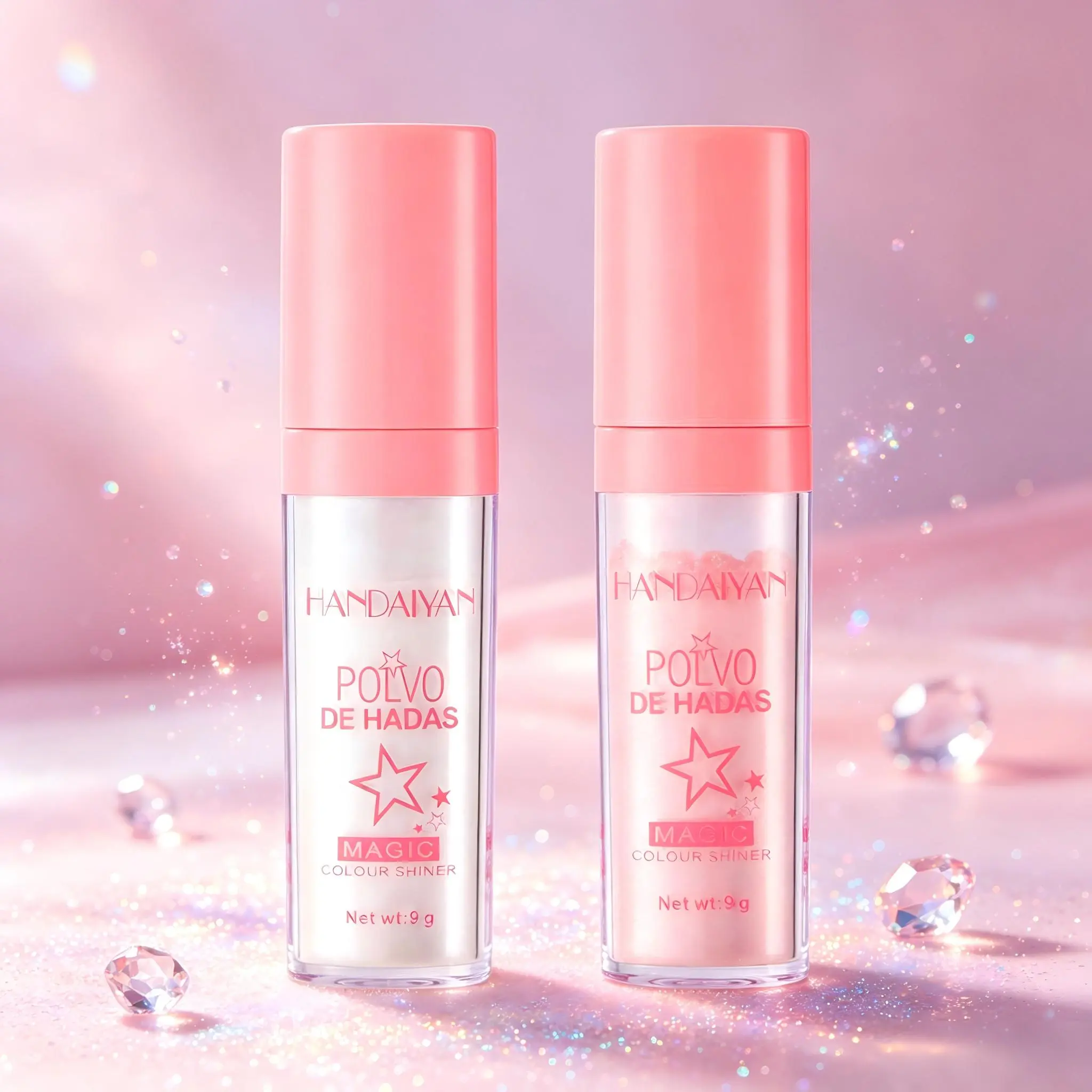 Shimmer Fairy Dust Highlighter Powder Stick - Full Body & Face Glitter Glow Seeker Highlighter Sparkling Glowy Highlighter 1/3 Counts Long Lasting Body Glitter Powders Makeup for Women& Girls Party Holiday SummerVibes
